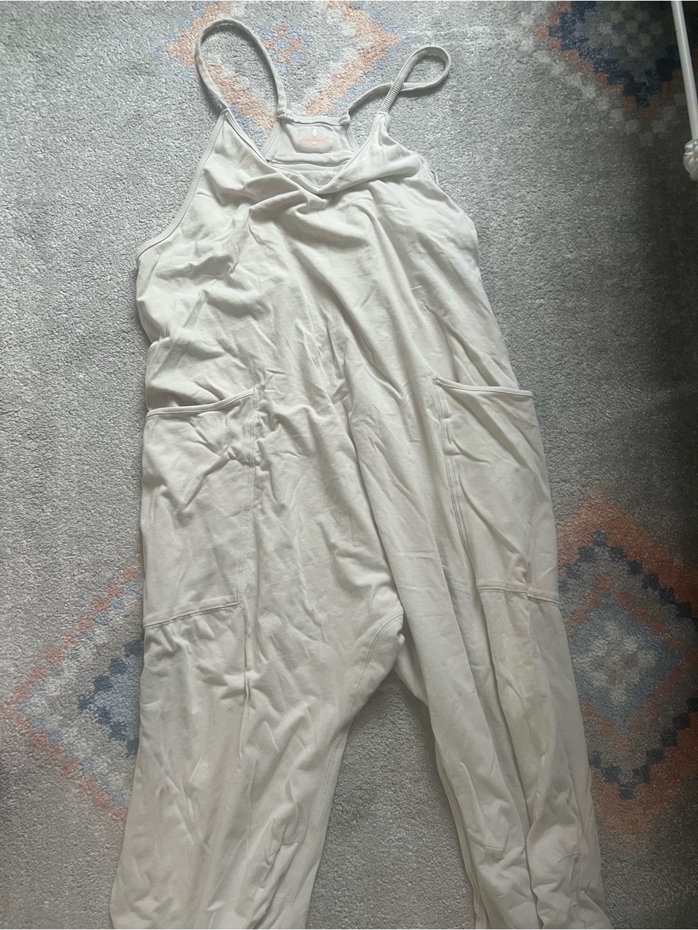 Free People Light Green Women's Sleeveless Jumpsuit with Pockets